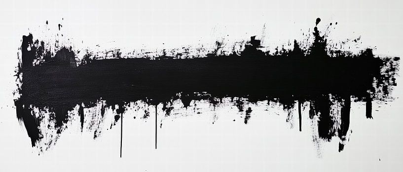 Schwarzer Pinselstrich – Kunstwerk minimalistisch von Poster Art Shop