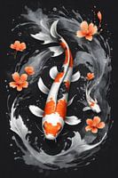Koi Symphony : l'harmonie en fleurs