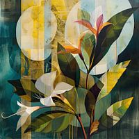 Colourful Abstract Flower Print