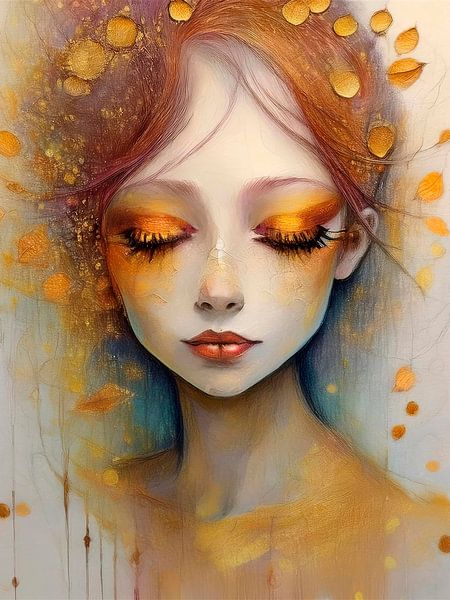 Modernes Porträt einer rothaarigen jungen Frau von Studio Pieternel