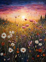 Blumenwiese im Sommer