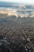 Ville d'Amsterdam dans la lumière du soir