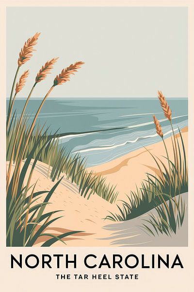 North Carolina von Poster Art Shop