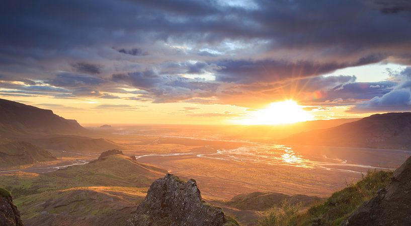 Valahnùkur Sonnenuntergang von Sander van der Werf