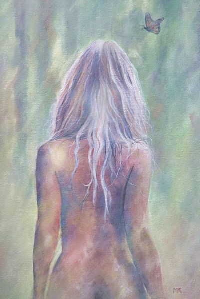 Painted bare back of a sexy woman by Atelier Liesjes
