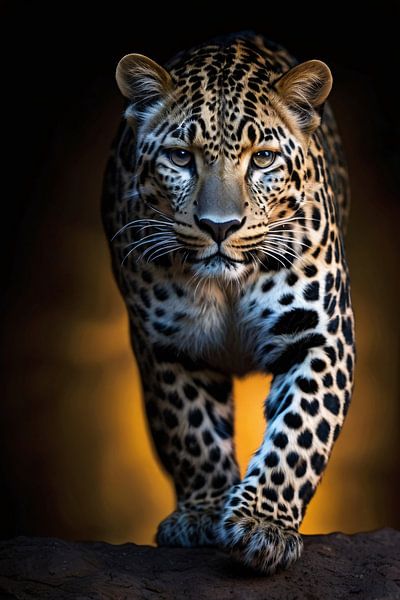 Portrait détaillé d'un léopard par Art & Soul Creations