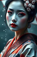 Art japonais avec femme Geisha
