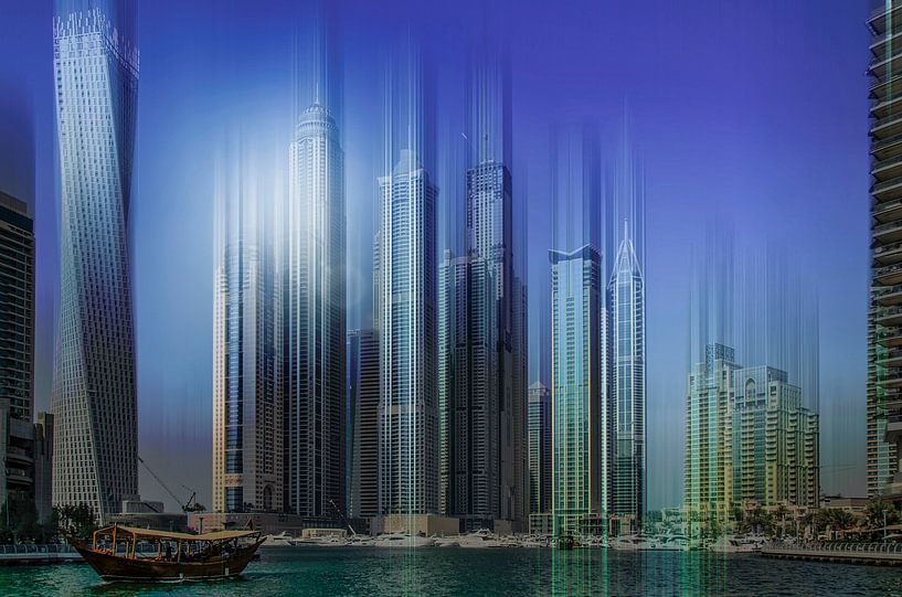 Dubai Marina Abstract by Dieter Walther