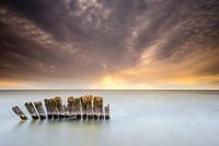 Golfbreker in het IJsselmeer