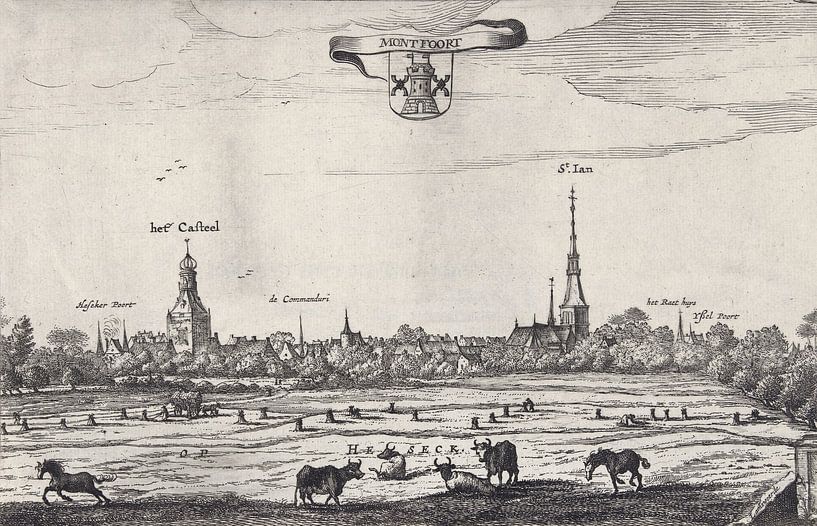 Steven van Lamsweerde, Vue de Montfoort, 1630 - 1686 par Atelier Liesjes