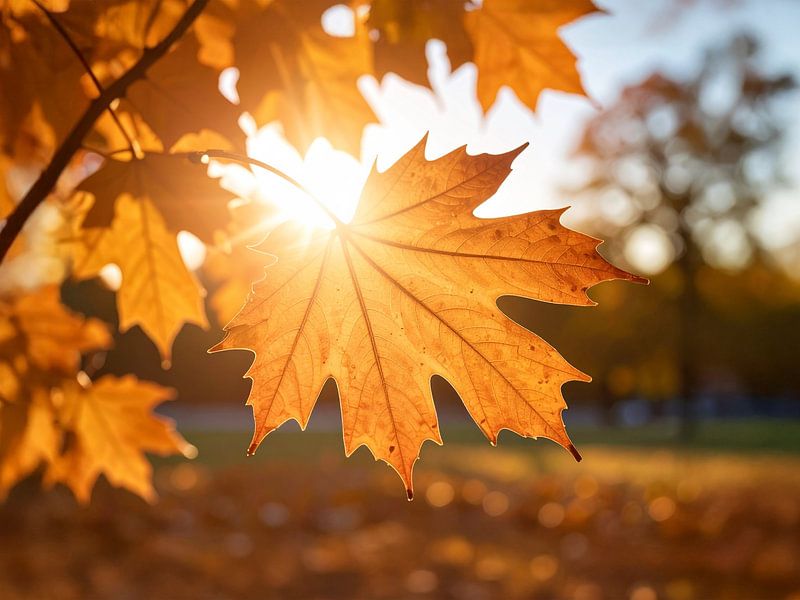 Feuilles d'automne au soleil , Herfstbladeren in het zonlicht par Christina Bauer Photos