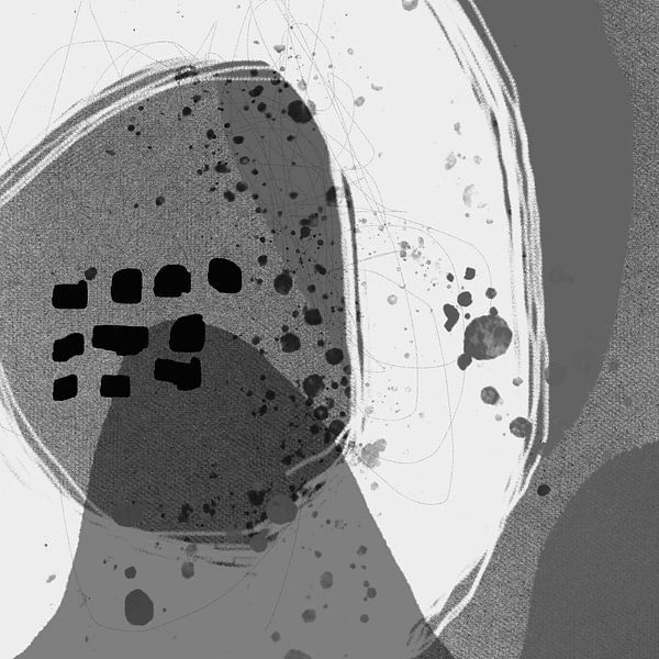 Formes abstraites pastel. Art minimaliste en noir, gris et blanc. par Dina Dankers