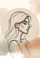 Stil vrouwelijk portret met eenvoud