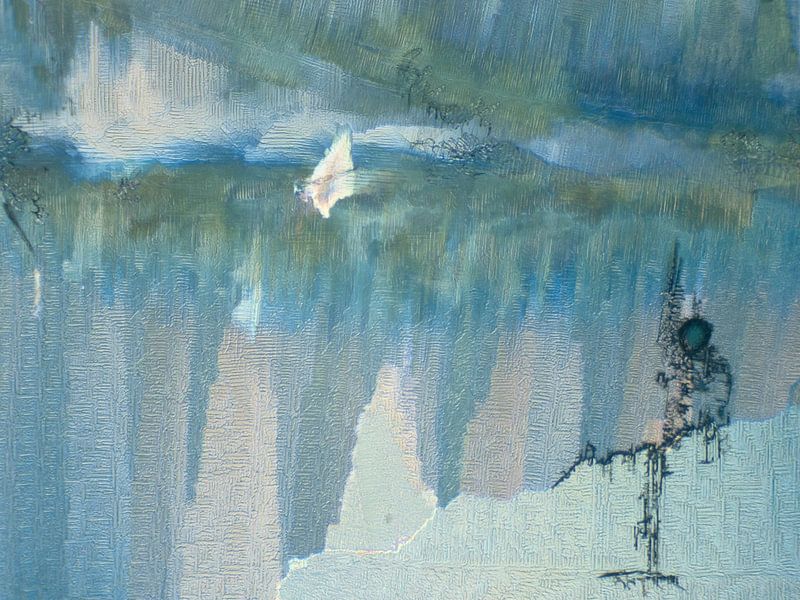 Ein See mit Fischern von Machiel Zwarts