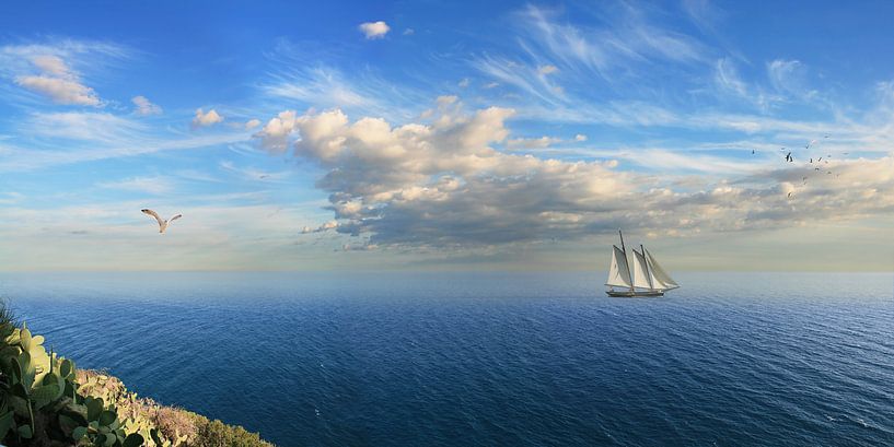 Segeln an der Küste von Spanien von Monika Jüngling