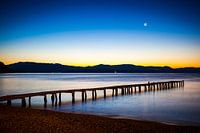 Jetée pendant le lever du soleil, Corfou (Grèce)