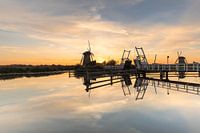 Coucher de soleil à Kinderdijk