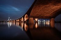 De Oversteek, Nijmegen le soir et à marée haute