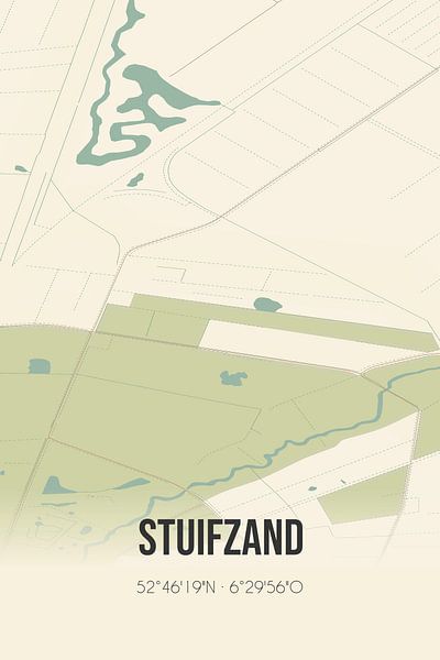 Vintage map of Stuifzand (Drenthe) by Prints of Place