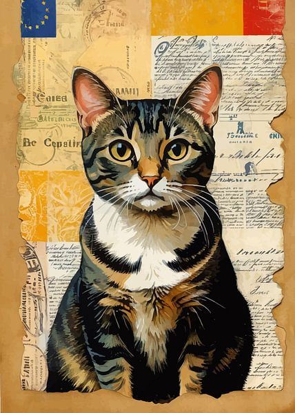 Europäisch Kurzhaar Papier Collage von MIROKKU