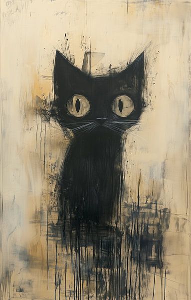 Mystische schwarze Katze von Danny van Eldik - Perfect Pixel Design