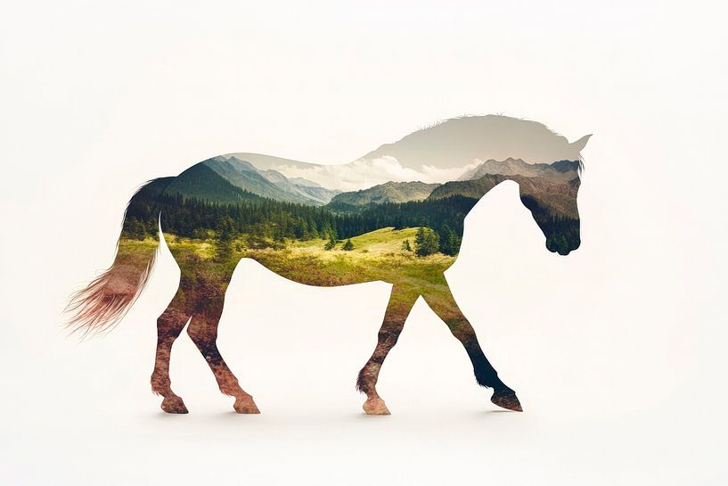 Pferd in der Natur von Poster Art Shop