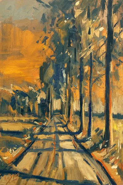 Oak Avenue at sunset by Nop Briex