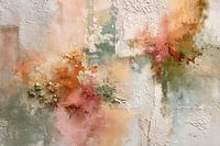 Abstrait Orange Rose - Peinture Douce et Organique