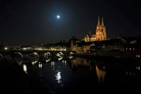 Moonlit night in Regensburg
