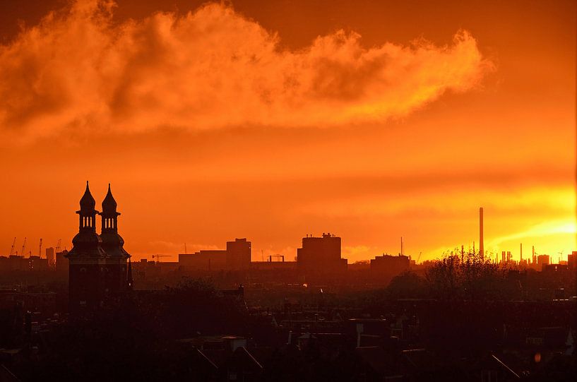 Red Skies over Paradise, Rotterdam par Frans Blok - des photos, de l'art et des autres décorations murales