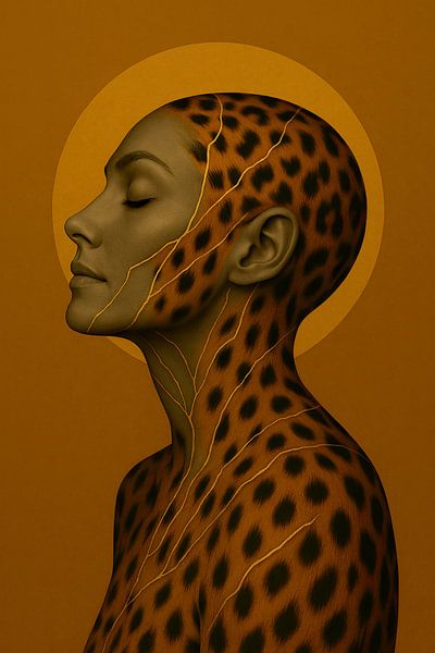 Portrait Wild en or par Moonheart Artworks