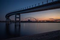 Zaligebrug, Nijmegen au coucher du soleil
