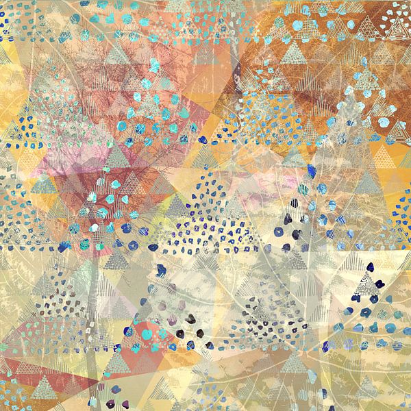 TRIANGLES DOTS LEAVES PATTERN-1 par Pia Schneider