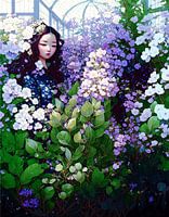 Flower Girl in Greenhouse