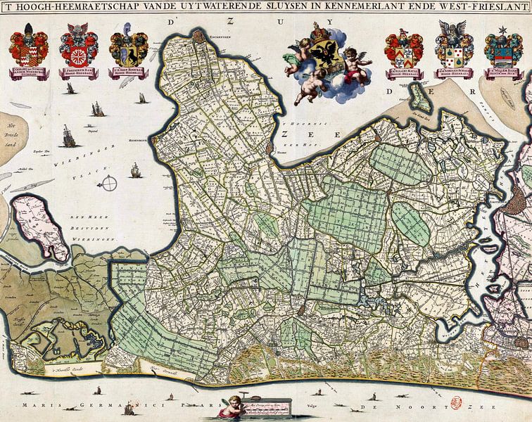 Karte von Kennemerland und Westfriesland, 1682 - 1686 von Atelier Liesjes