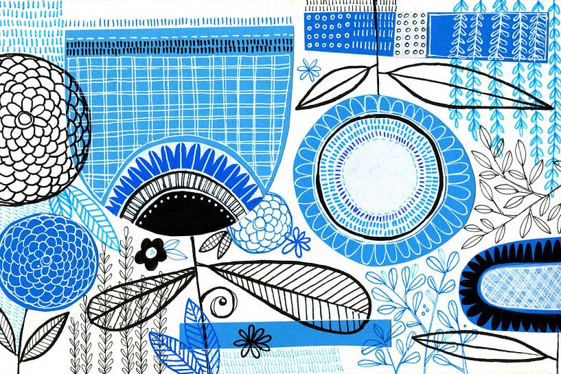 Botanical collage 05 by Susan Black by The Artcircle