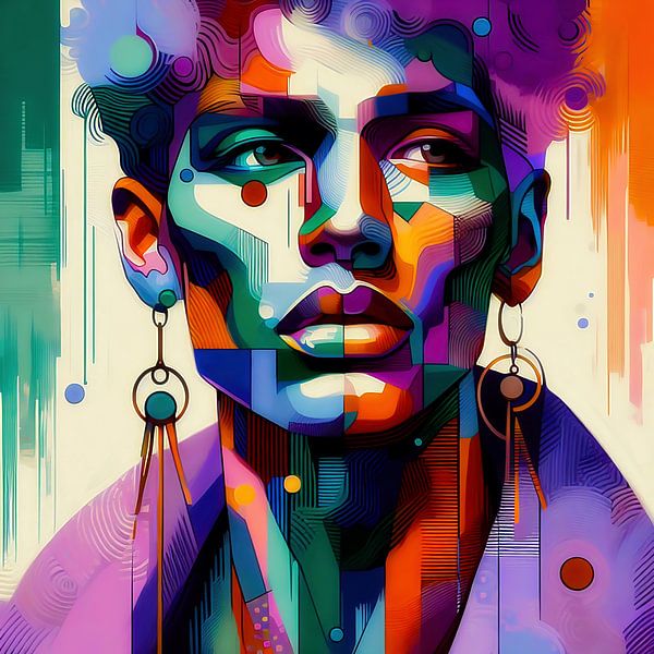 Man with earrings by Digital Art Nederland