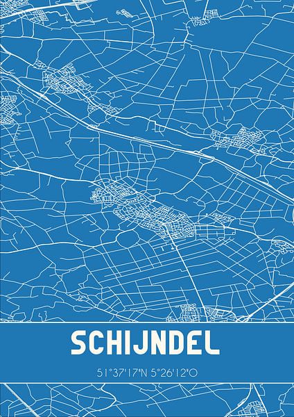 Plan d'ensemble | Carte | Schijndel (Brabant septentrional) par Affiches de lieux