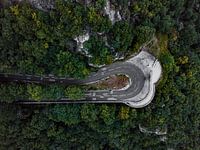 Hairpin bend from above