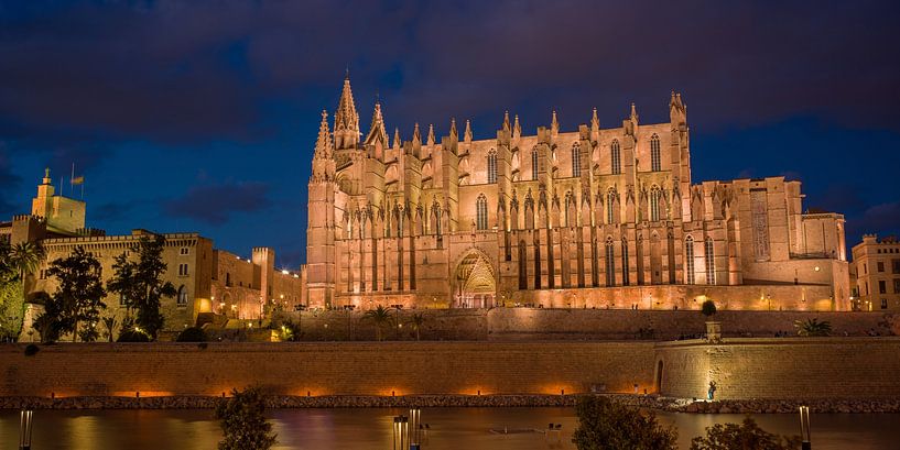 Palma de Mallorca - Kathedrale La Seu bei Nacht von t.ART