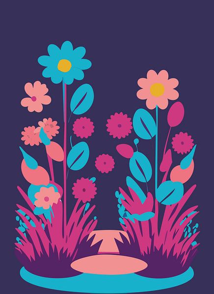 Minimalistische groovige Blumen von Gypsy Galleria