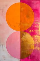 Kreise in Rosa, Magenta, Orange und Gold - 1
