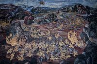 Gouden muurschildering Thailand