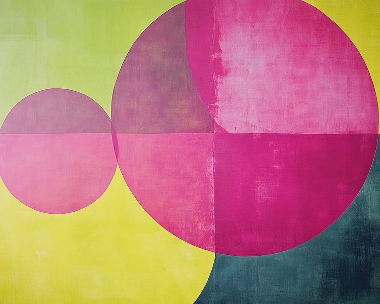 Overlappende Cirkels | Abstracte Cirkels Kleurrijk van Modern Collection