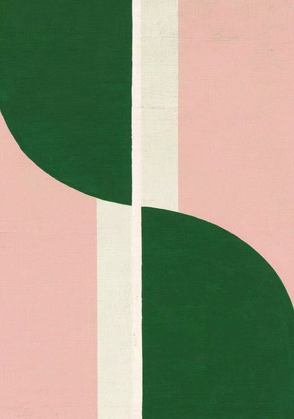 Minimalistische overlappende halve cirkels van Niklas Maximilian