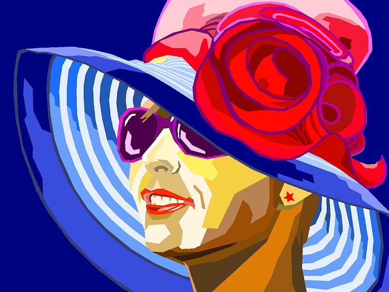 Frau am Strand von Mad Dog Art