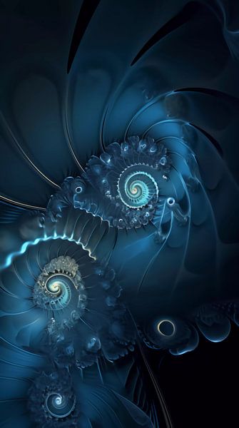 Blaue Fraktale von Mysterious Spectrum