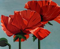 Mohnblumen mit Knospe