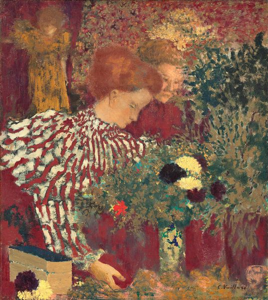 Frau in einem gestreiften Kleid, Édouard Vuillard von Meisterhafte Meister