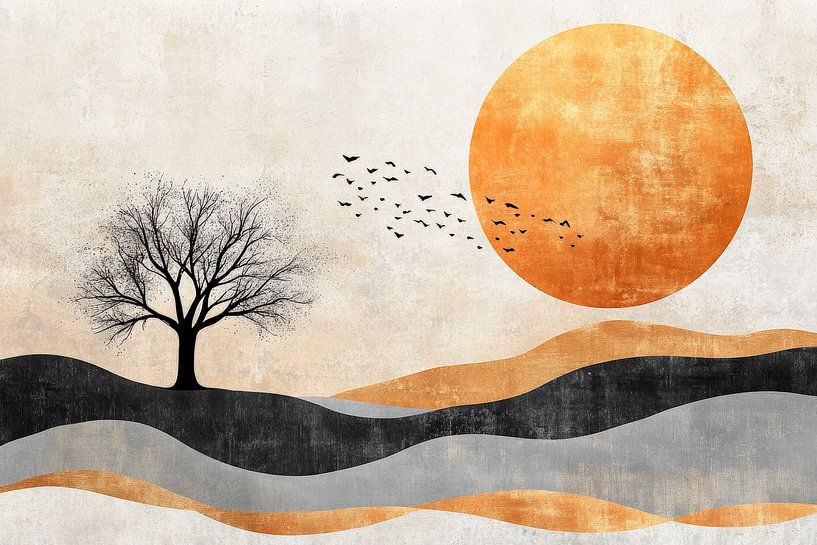 L'arbre et le soleil en harmonie par Poster Art Shop